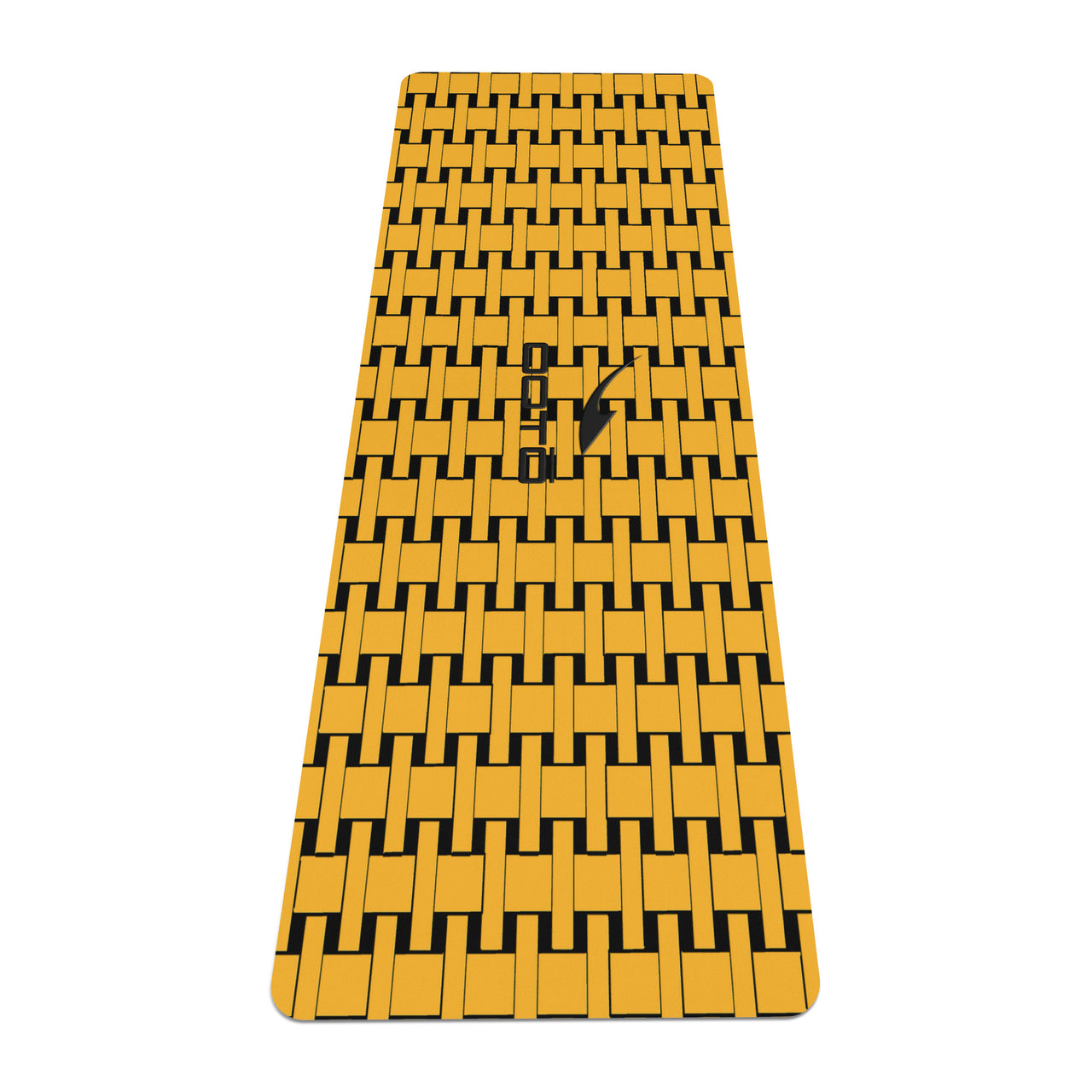 OOTO - Yoga Mat - Yellow weave on Black -