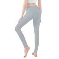 Thumbnail for OOTO - DASH EN WHITE OVER GRAY - D48 All-Over Print Yoga Leggings - 1 COLOR -