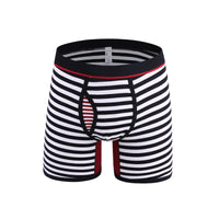 Thumbnail for Men's Striped Comfort Breathable Boxer Briefs - K - 8 COLORS -