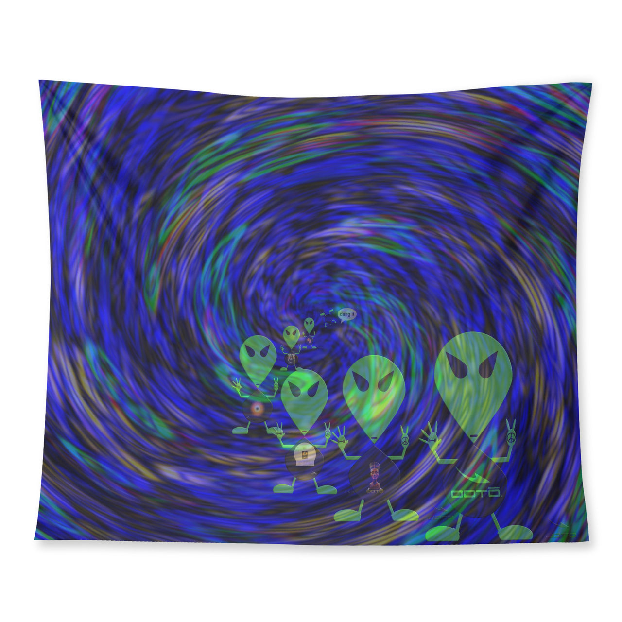 OOTO - AL E. ENN INVASION PLASMATIC STORM - Wall Tapestry - 3 SIZES -