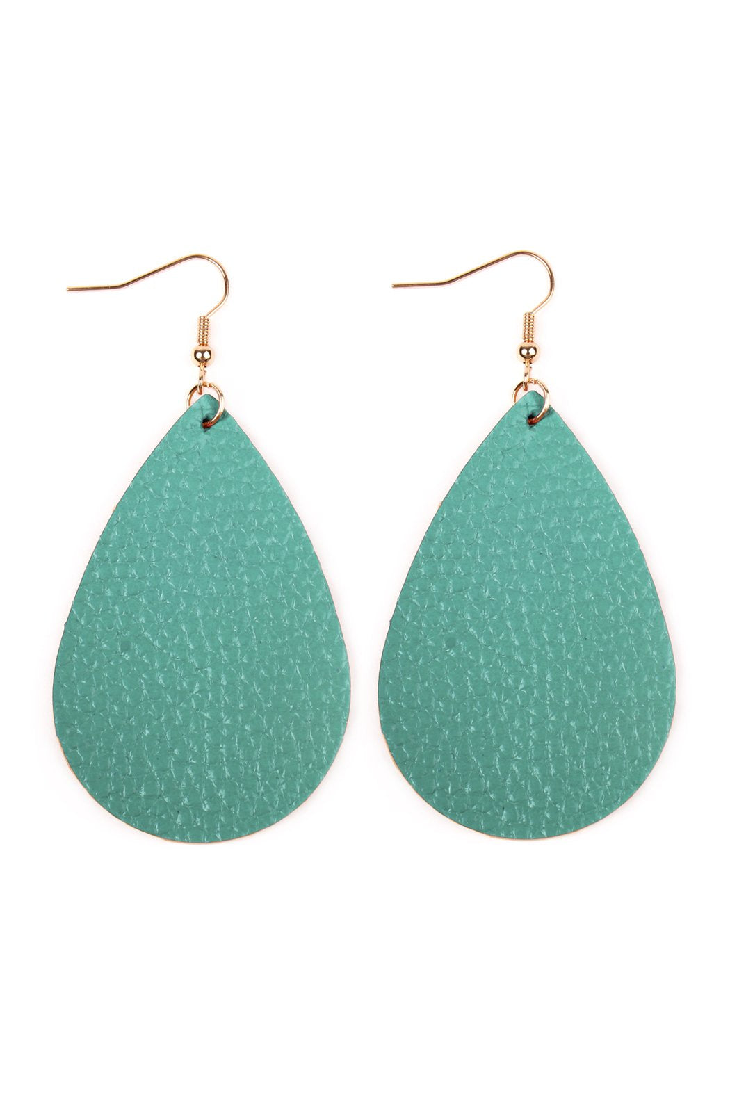 Teardrop Leather Earrings - 18 COLORS -