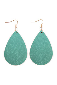 Thumbnail for Teardrop Leather Earrings - 18 COLORS -