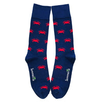 Thumbnail for Summer Ties - Crab Socks - Men's Mid Calf - 1 COLOR -