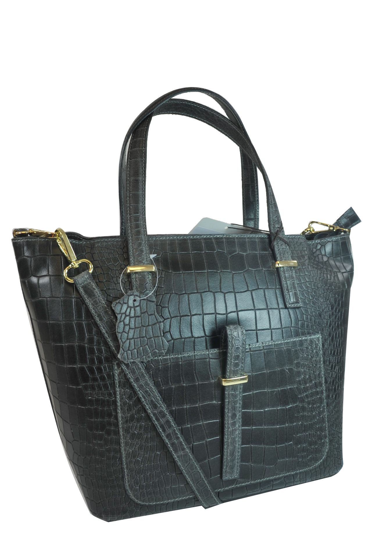 BRANGIO ITALY - Misty Croci Beau Leather Tote - Made in Italy - 4 COLORS -