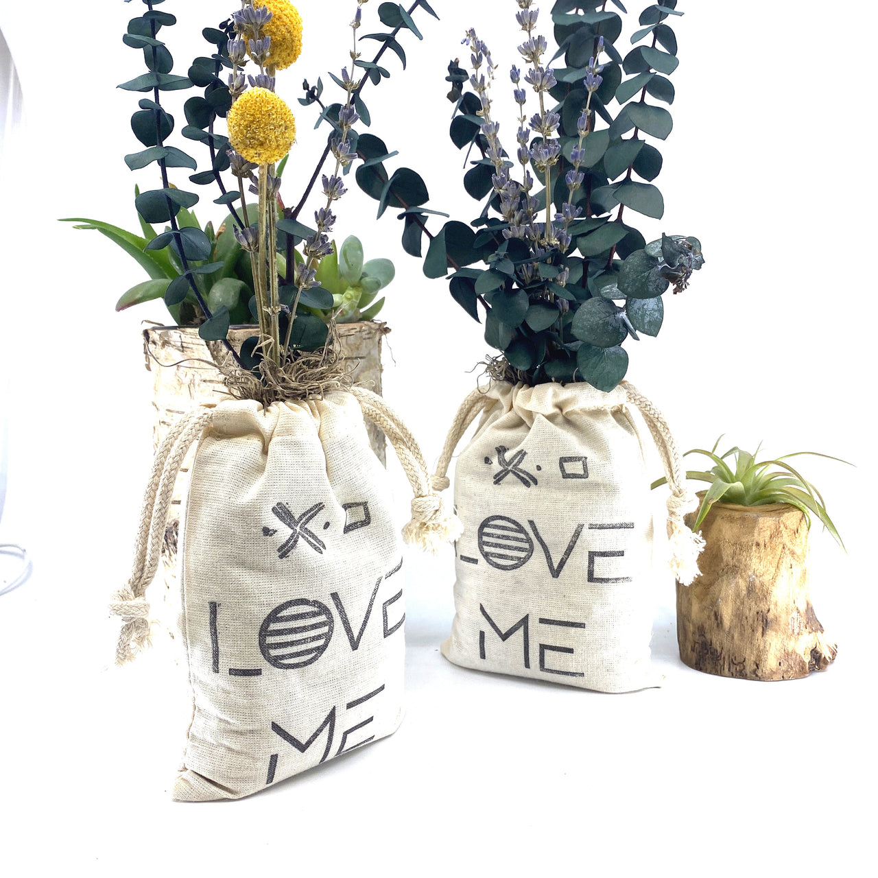 Sunsum - Sack of Flowers, Love Me, Organic, Dried Flower Bouquet - 5 STYLES - 5 PLANTS -