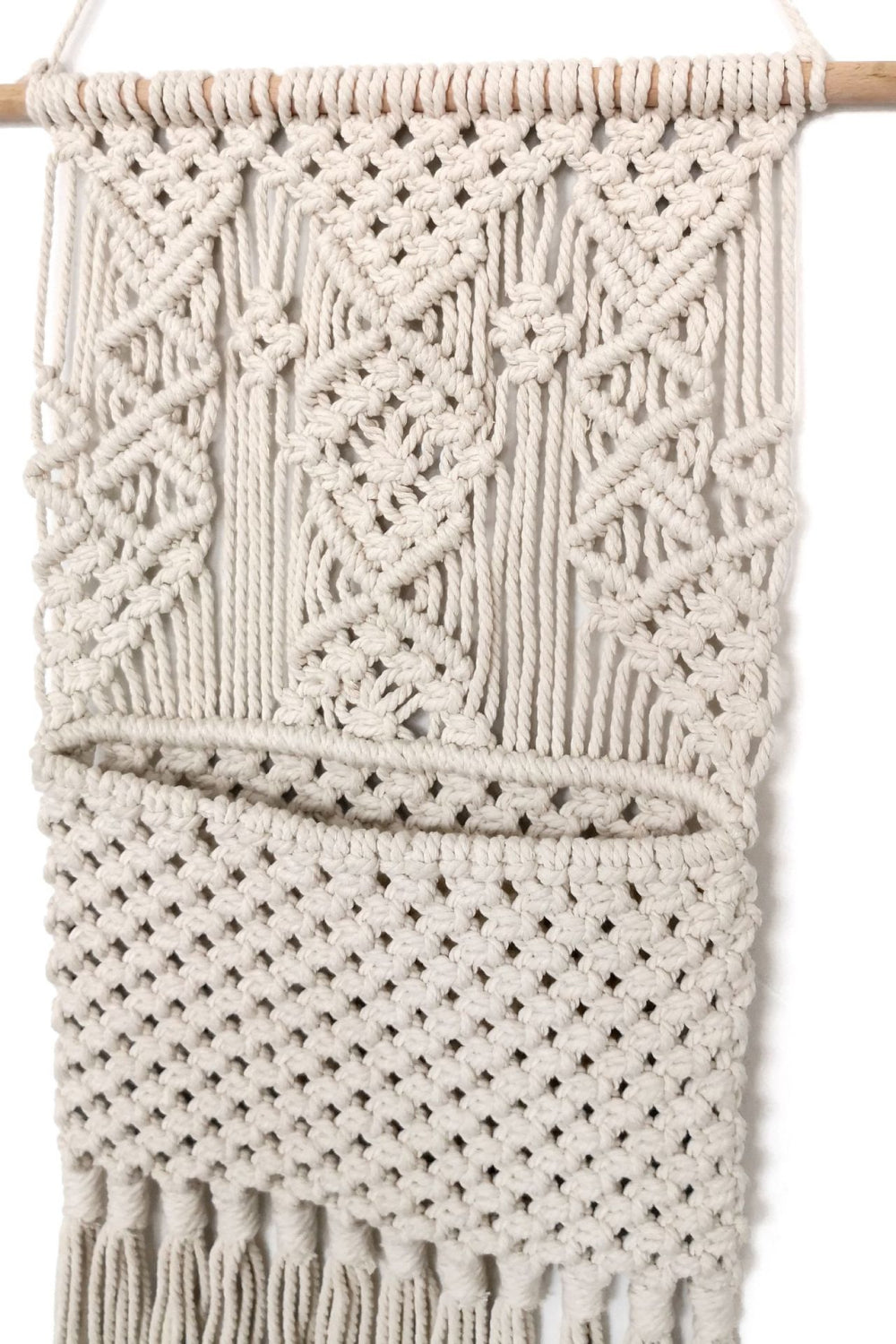 Macrame Storage Pocket Wall Hanging - 29.5" x 11.8" - T - 1 COLOR -