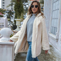 Thumbnail for Collared Neck Long Sleeve Winter Coat - T - 3 COLORS -