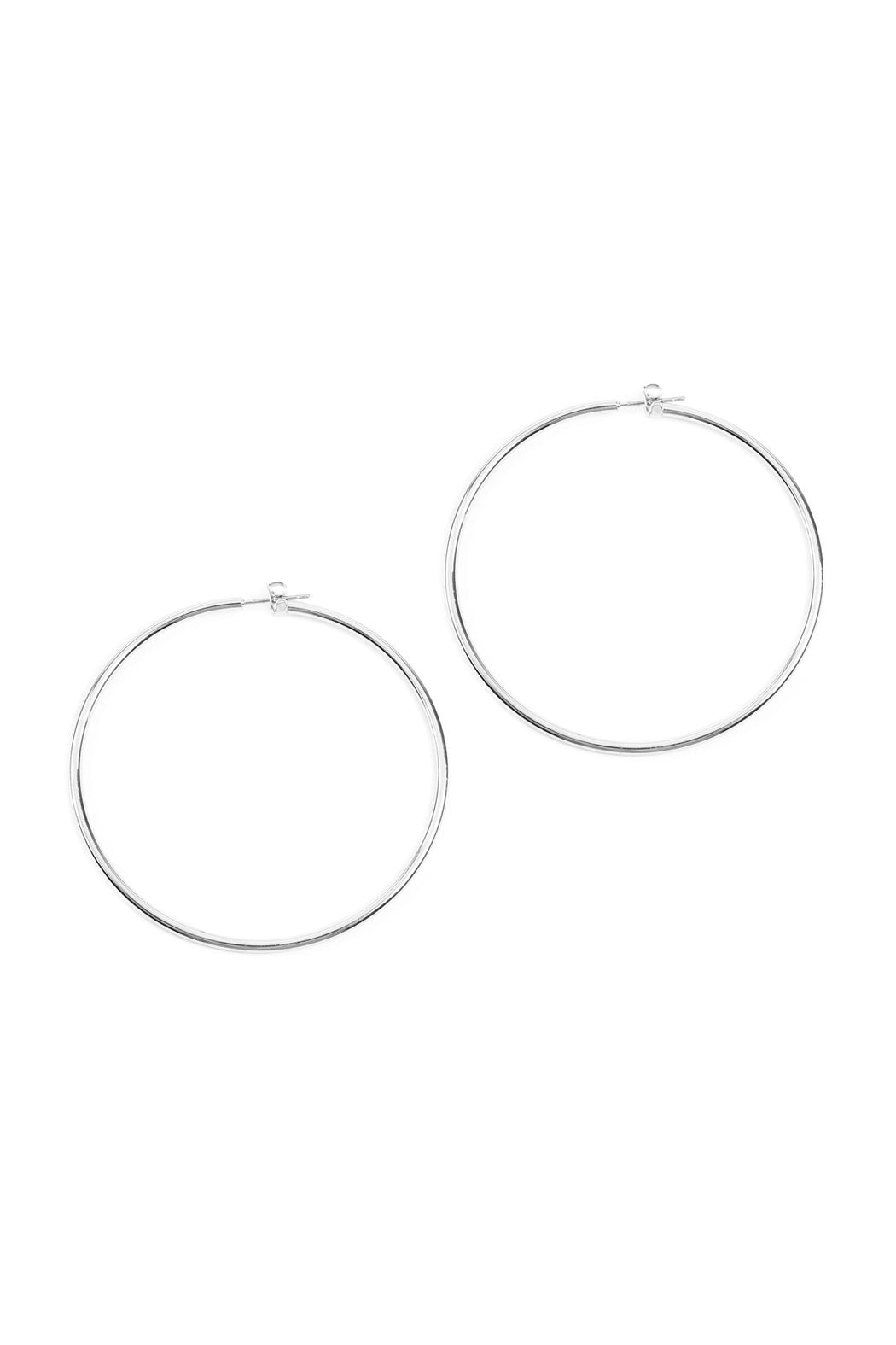 Thick Wire 60mm Hoop Earrings - 4 FINISHES -