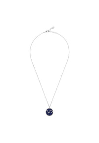 Thumbnail for Zodiac Lapis Lazuli Gemstone Star Constellation Pendant Necklace Silver Leo -