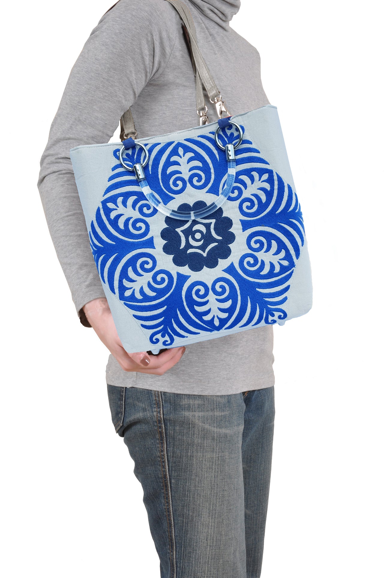 Suzani Blue Small Tote - 1 COLOR -