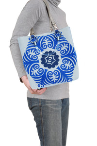 Thumbnail for Suzani Blue Small Tote - 1 COLOR -