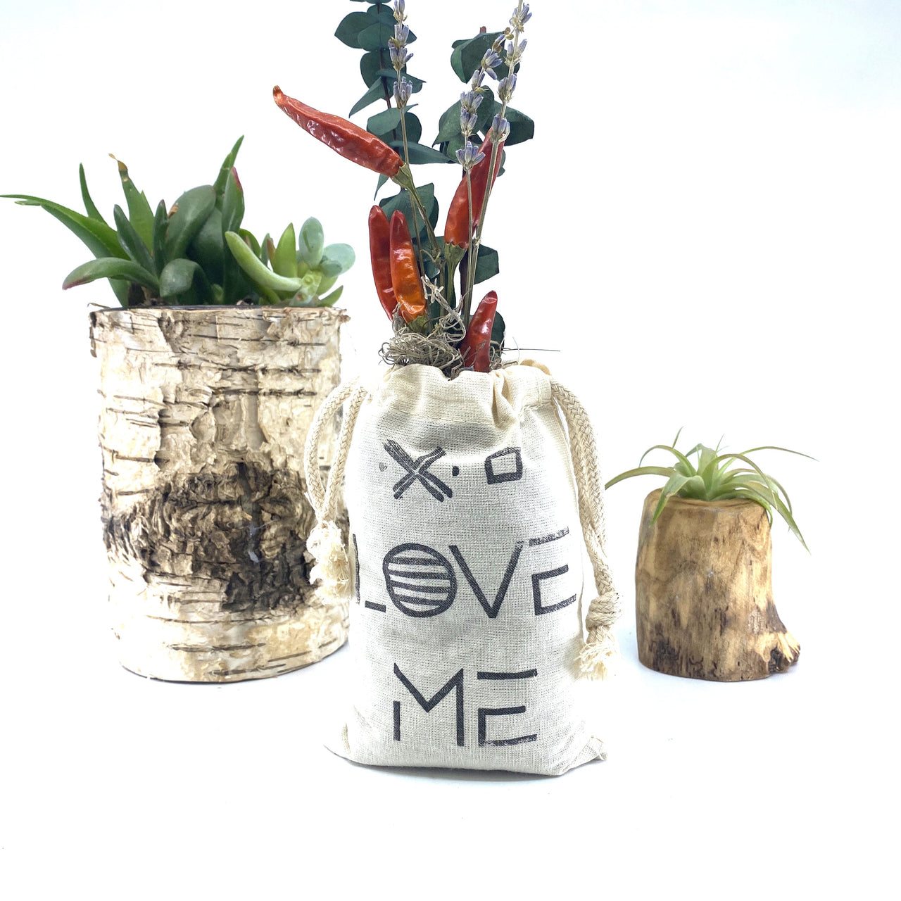 Sunsum - Sack of Flowers, Love Me, Organic, Dried Flower Bouquet - 5 STYLES - 5 PLANTS -