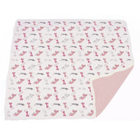 Thumbnail for Playful Kitty and Candy Stripe Bamboo Muslin Newcastle Blanket -