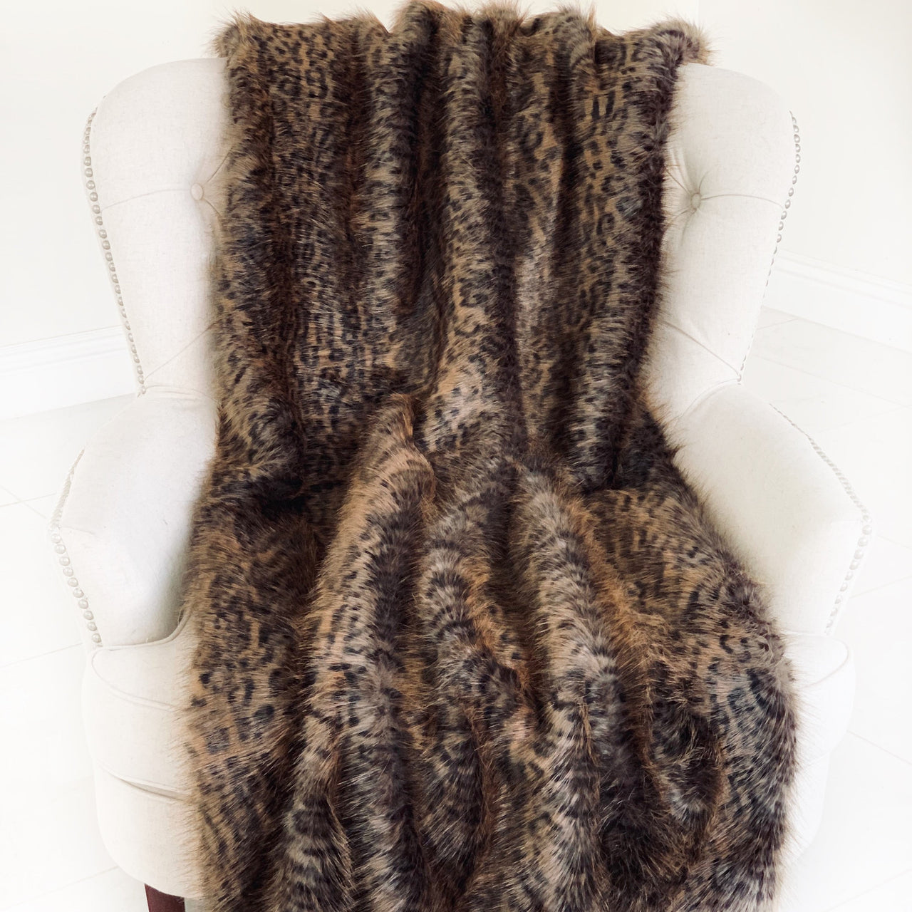 Plush Tawny WildCat Handmade Luxury Faux Fur Throw - 14 SIZES -