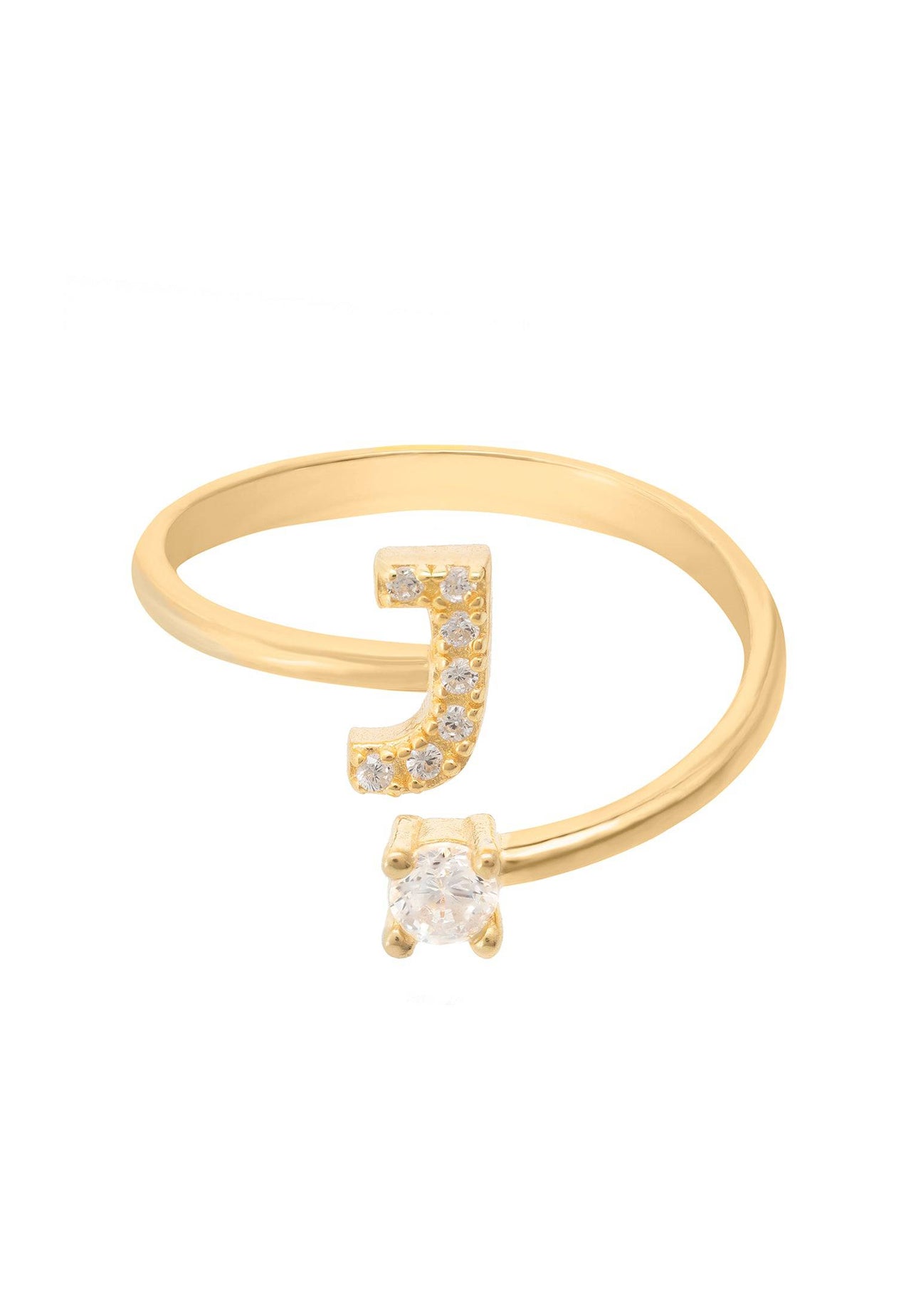 Initial Ring Gold J -