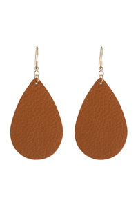 Thumbnail for Teardrop Leather Earrings - 18 COLORS -