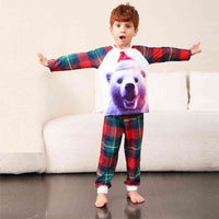 Thumbnail for KIDS Graphic Round Neck Top and Plaid Pants Set - T -