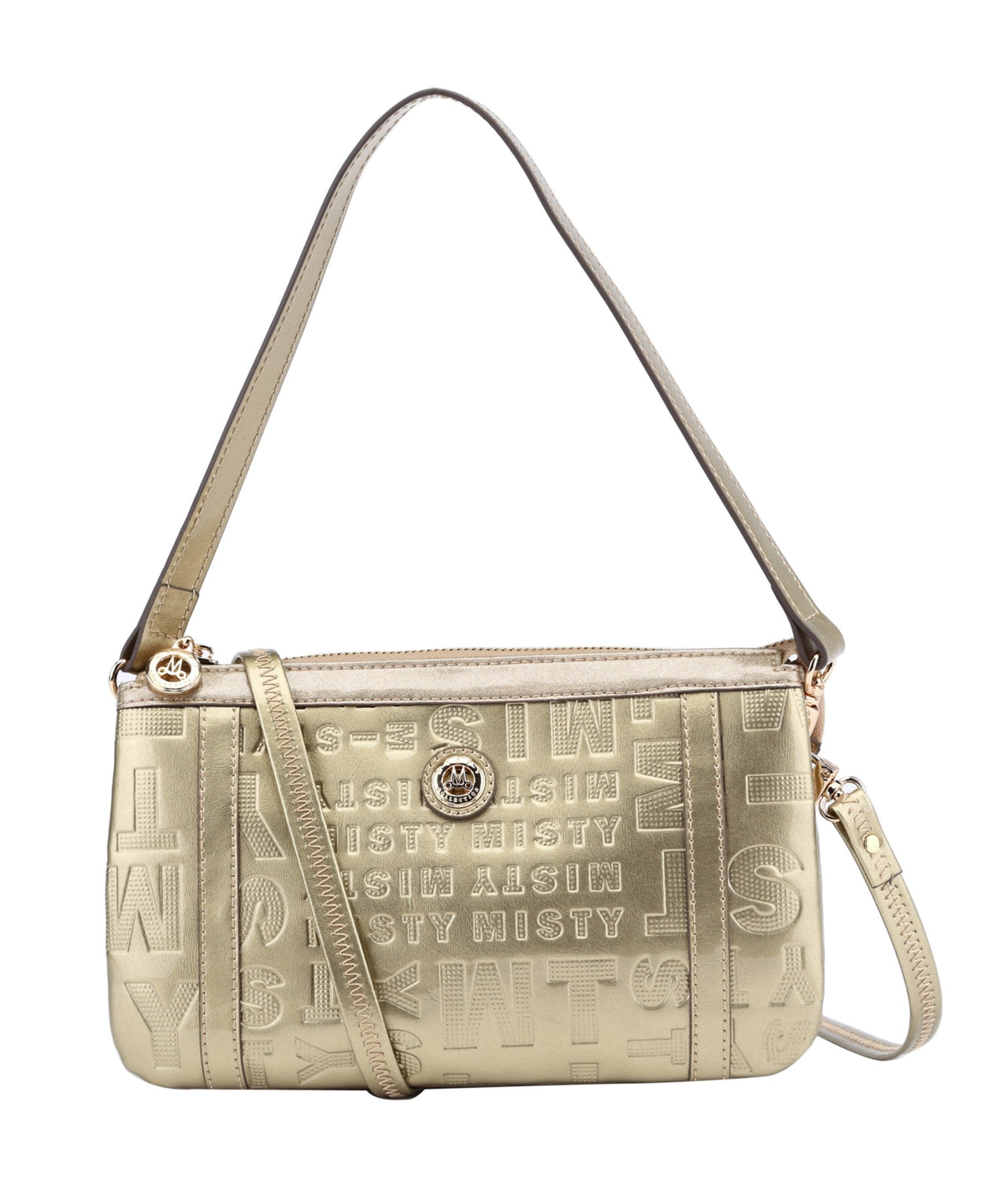 BRANGIO ITALY - Misty Metallic Shine Leather Crossbody - Made in Italy - 3 COLORS -