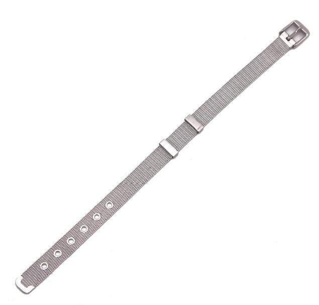 ClaudiaG - Stainless Steel Slider Bracelet - Silver -