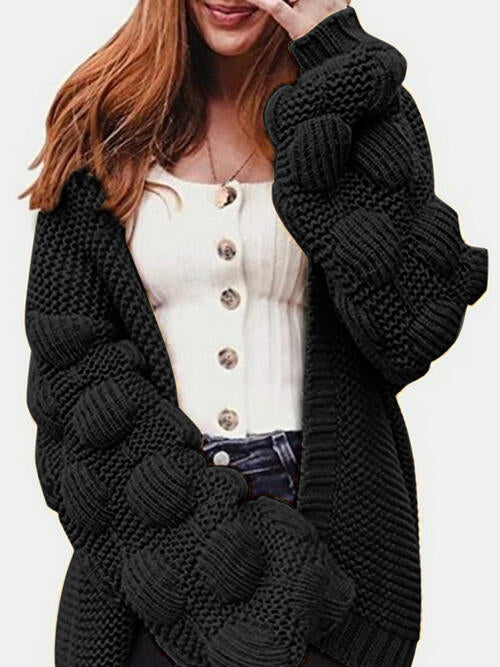 Open Front Long Sleeve Cardigan - T - 7 COLORS -