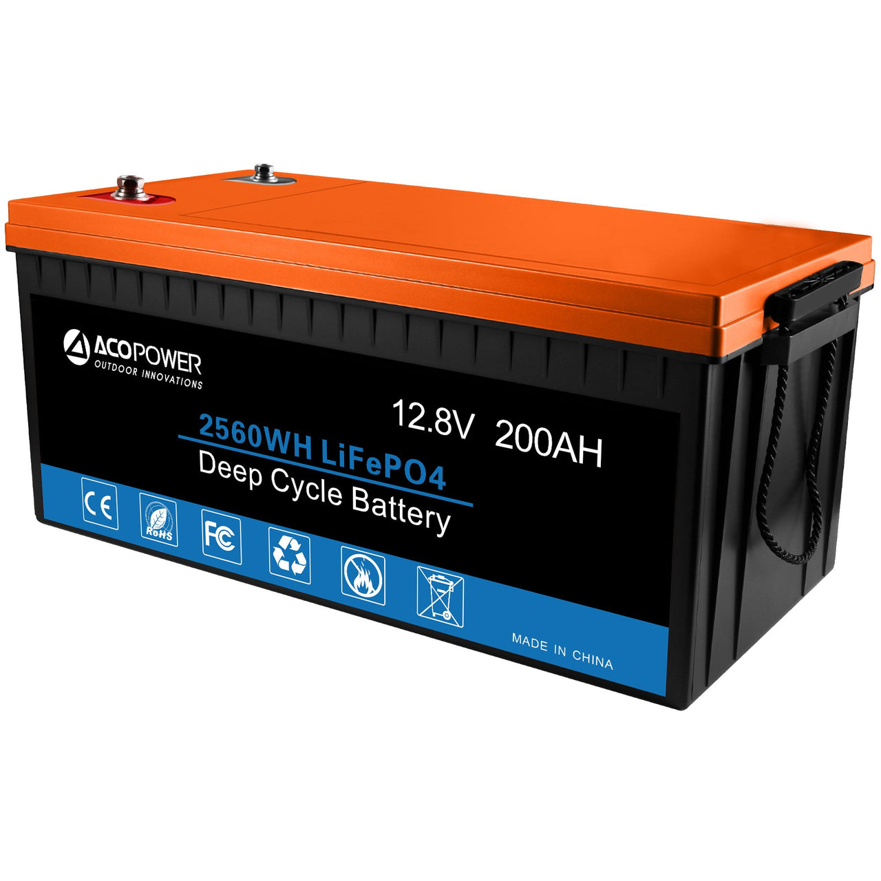 ACOPOWER - 12V 200Ah LiFePO4 Deep Cycle Lithium Battery -