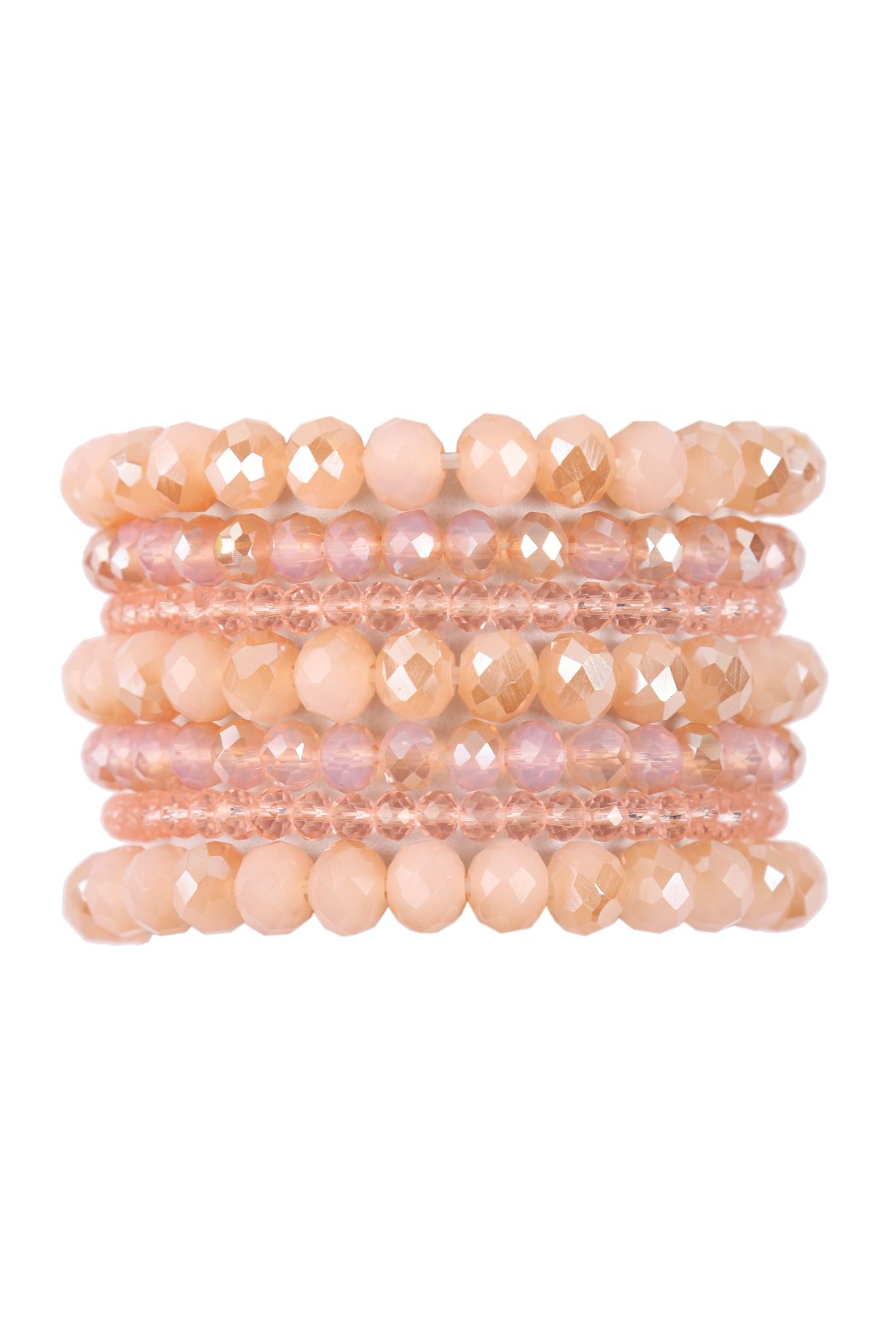 Seven Lines Glass Beads Stretch Bracelet - 22 COLORS