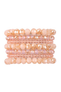 Thumbnail for Seven Lines Glass Beads Stretch Bracelet - 22 COLORS