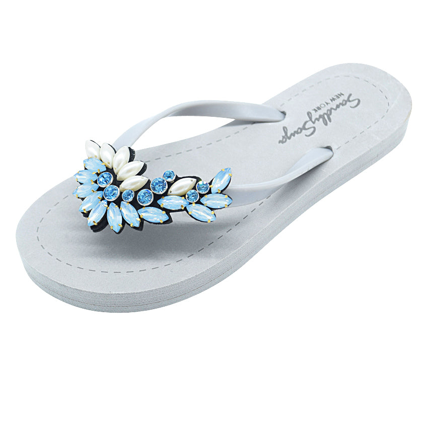 SAND BY SAYA N.Y. - Manhattan Pearl - Flat Flip Flops Sandal - 5 COLORS -