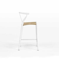 Thumbnail for GFURN - Dagmar Counter Stool - White & Natural Cord -