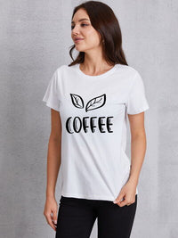 Thumbnail for COFFEE Round Neck Short Sleeve T-Shirt - T - 3 COLORS -