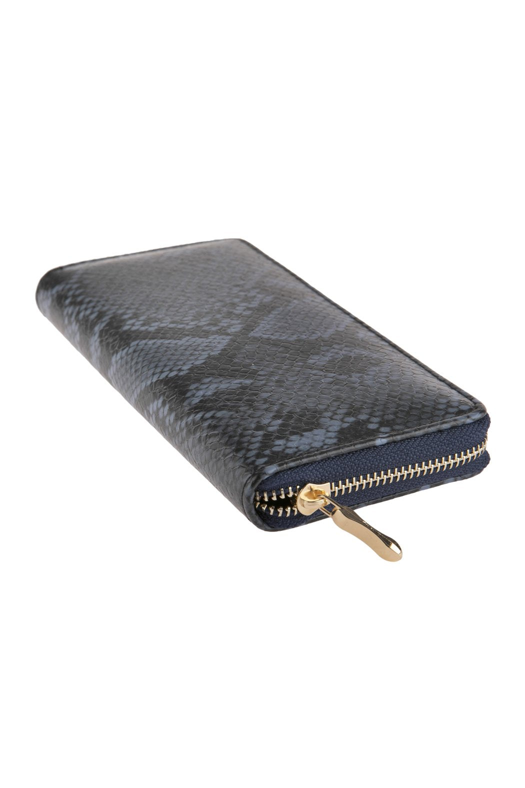 Python Skin Printed Single Zipper Wallet - 4 COLORS -