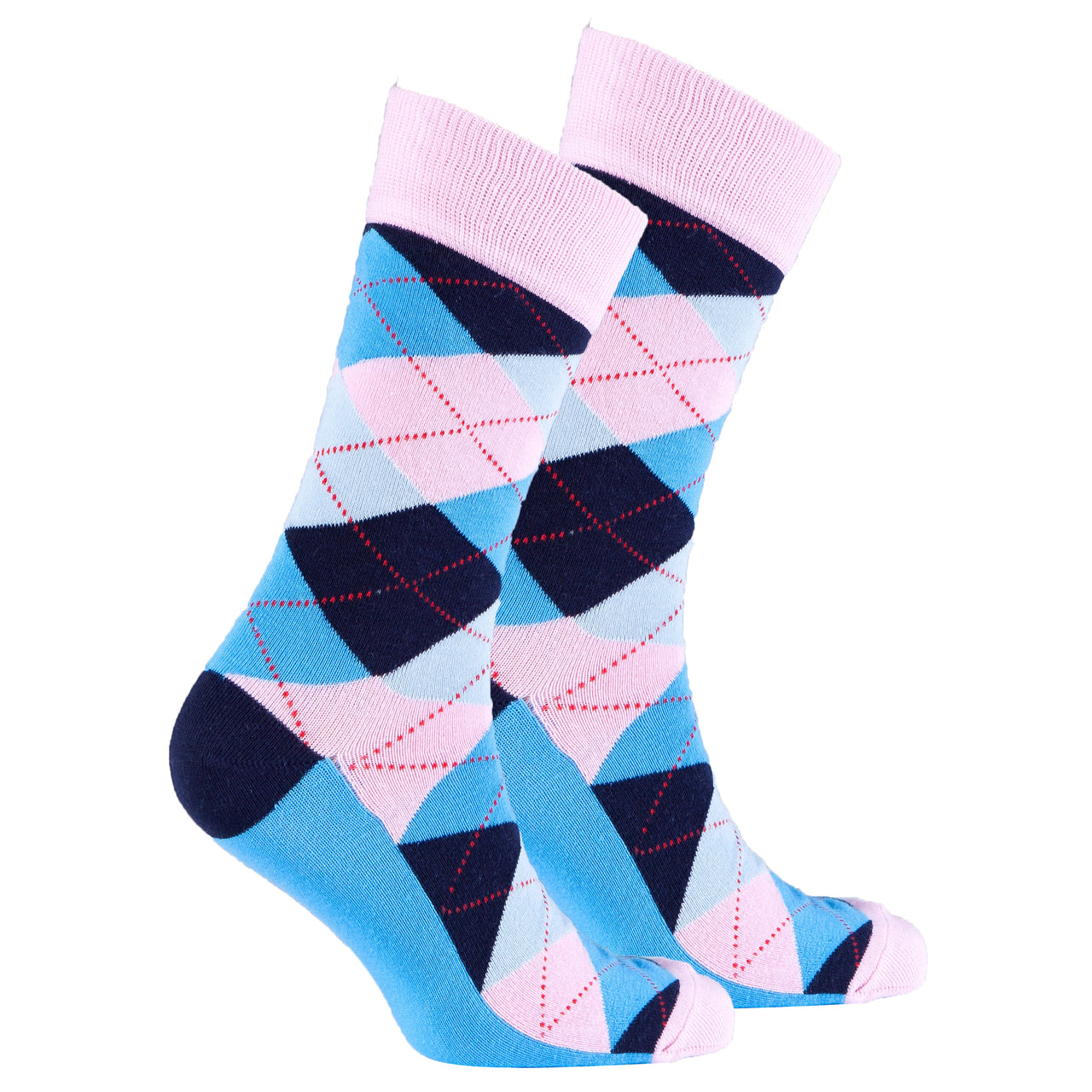 Men's Blush Argyle Socks - 1 COLOR -