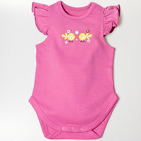 Thumbnail for Little Ashkim - Ruffle Sleeves Bodysuit:Two Birds - 1 COLOR -