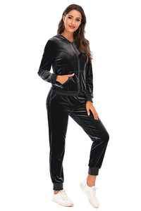 Thumbnail for Zip-Up Hooded Jacket and Pants Set - 2 PCS. - T - 4 COLORS -