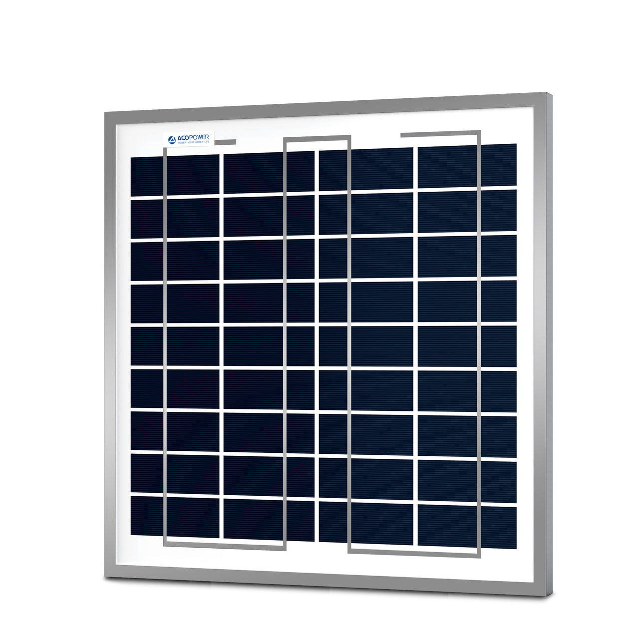 ACOPower 15W Poly Solar Panel for 12 Volt Battery Charging -