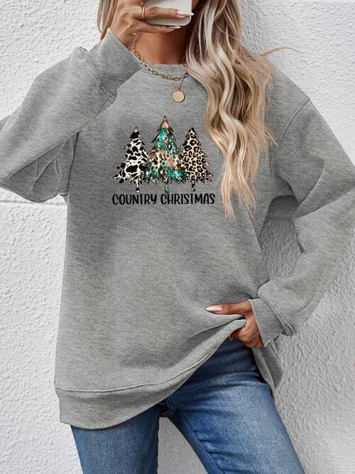 Graphic Round Neck Dropped Shoulder Sweatshirt - T - 9 COLORS -