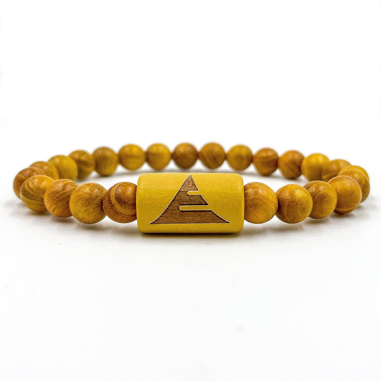 Solid - Yellow Sandalwood Mala Beaded Bracelet -