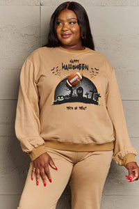 Thumbnail for Simply Love Full Size HAPPY HALLOWEEN Graphic Sweatshirt - SIZES S THRU 3XL - T - 6 COLORS -