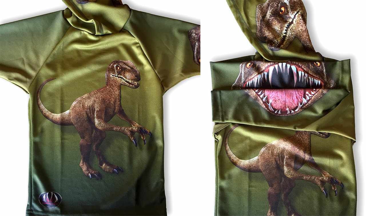 Mouthman - RAPTOR Dino 3D Hoodie Sport Shirt - YOUTH SIZES ONLY - 6 SIZES -