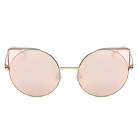 Thumbnail for Dublin | CA03 - Women Mirrored Lens Round Cat Eye Sunglasses - 6 COLORS -