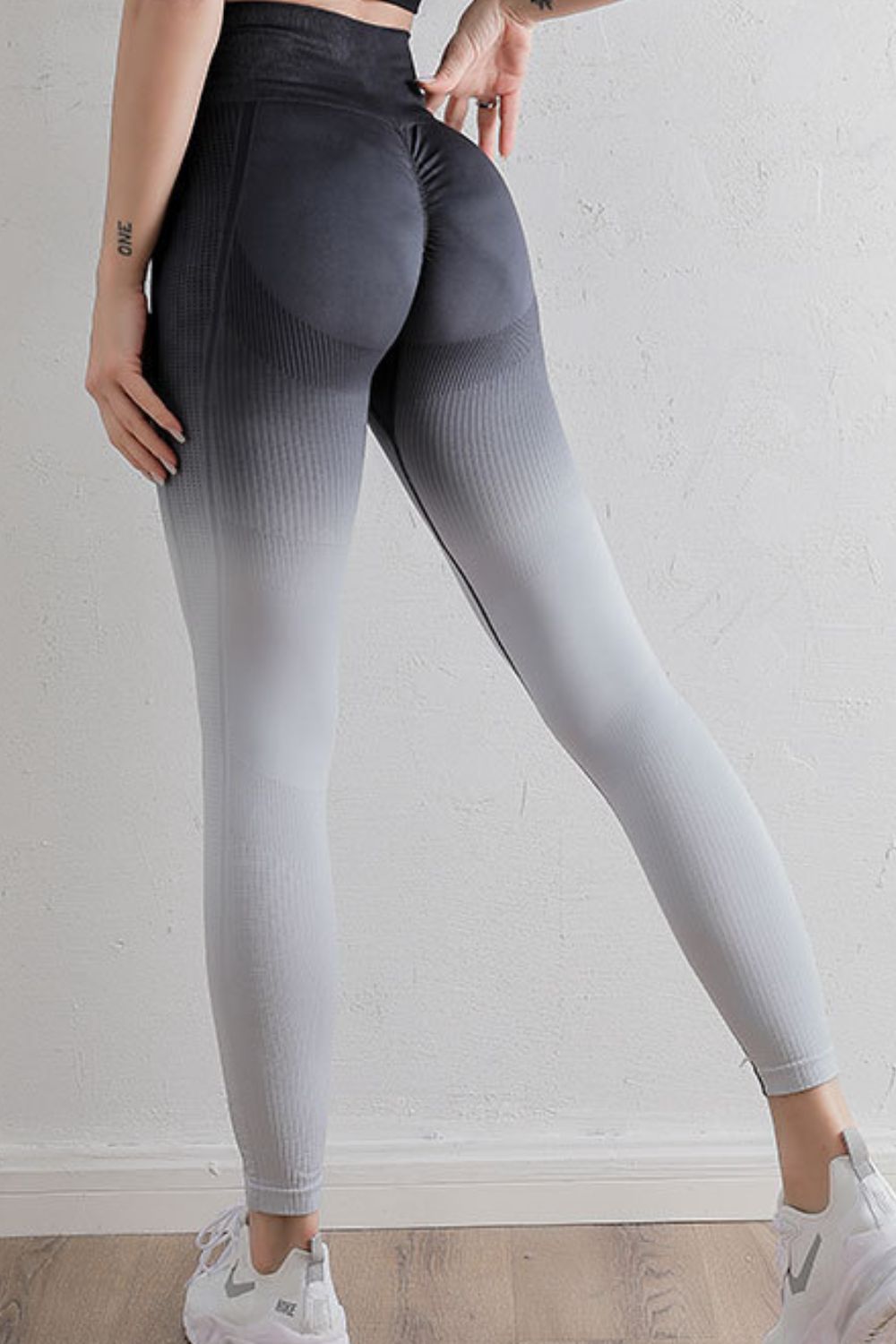 Gradient High Waist Sports Leggings - T - 4 COLORS -