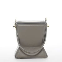 Thumbnail for Amber Leather Bucket Bag Gray -