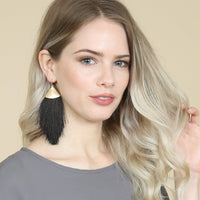 Thumbnail for Oversized Tassel Drop Earrings - 18 COLORS -