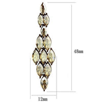 Thumbnail for IP Coffee Light Stainless Steel Earrings With Top Grade Crystal in Champagne -