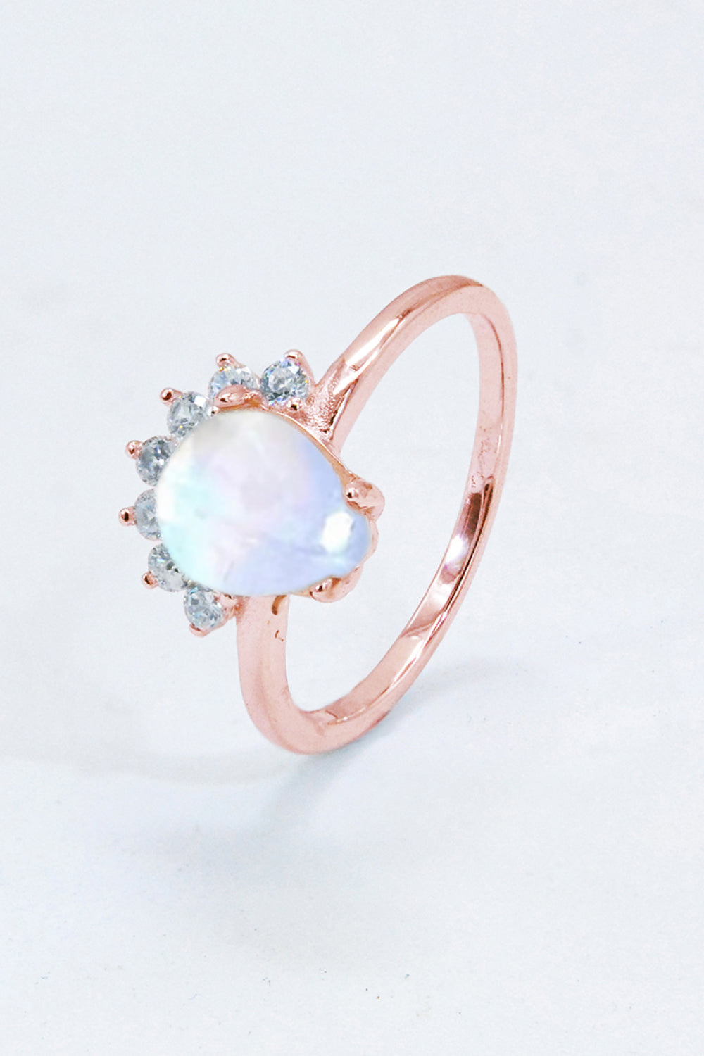 925 Sterling Silver Moonstone Ring - T - SIZES 6 THRU 9 - 2 FINISHES -