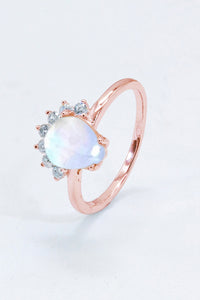 Thumbnail for 925 Sterling Silver Moonstone Ring - T - SIZES 6 THRU 9 - 2 FINISHES -