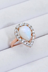 Thumbnail for Moonstone Teardrop-Shaped 925 Sterling Silver Ring - T - SIZES 6 THRU 9 - 1 FINISH -