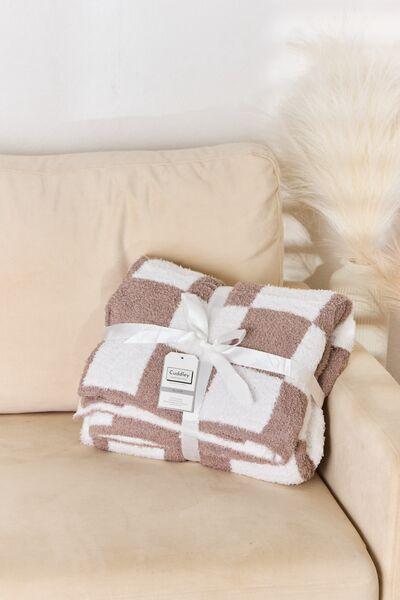 Cuddley Checkered Decorative Throw Blanket - T - 6 COLORS -