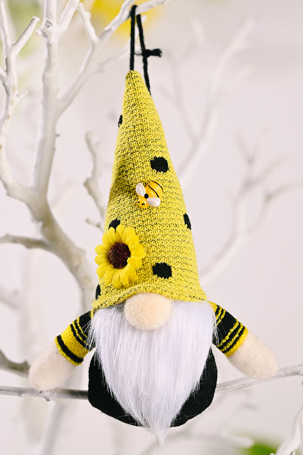 Set of 4 Sunflower Hanging Gnome Ornaments - 10" - 4 PCS - 4 TYPES / SET - [5-10 DAY DELIVERY] - T -