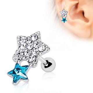 316L Stainless Steel Art of Brilliance Shining Star Cartilage Earring -